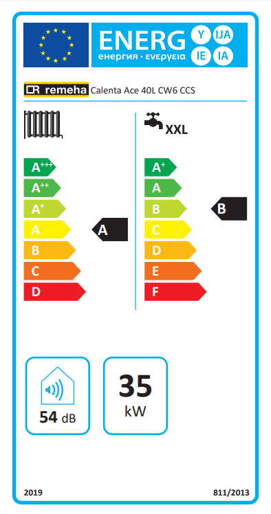 Remeha Calenta Ace 40L CW6 7649965 ✔24 liter/min bij 40°C ✔11 liter/min bij 60° ✔35,9kW vermogen ✔Gratis verzending NL vanaf €150,- | CVketel.nl
