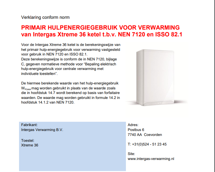 Intergas Xtreme 36 3,8 - 32,0 kW CW5 2x80mm 015144