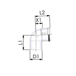 CoxDENS® Rookgasbocht 87° PP 80 mm