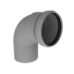 Burgerhout Twinline PP rookgas bocht 100mm 90° 400452140