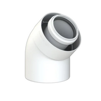 CoxDENS® Concentrische Rookgasbocht 45° 60/100 Connext X3 | CVketel.nl